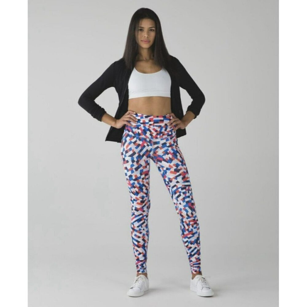 Lululemon Wunder Under Pant (Hi-Rise) Capoeira Multi Sz 6 EUC